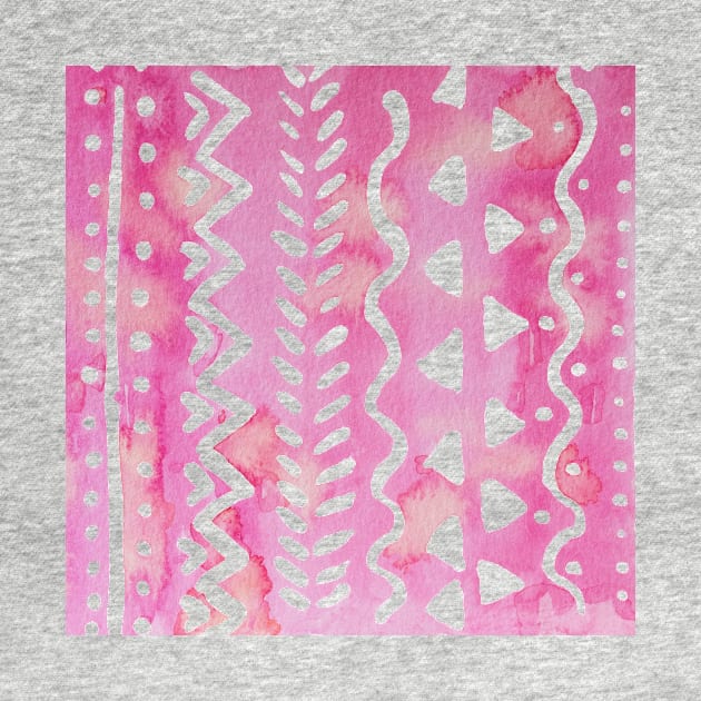 Loose boho chic pattern - pink by wackapacka